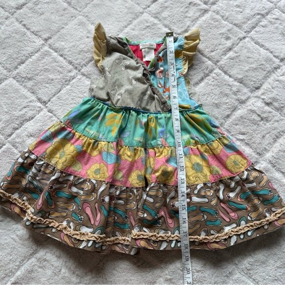 Matilda Jane | Multi Color Butterfly Rollercoaster Tiered Dress | Size 2 - Picture 7 of 7